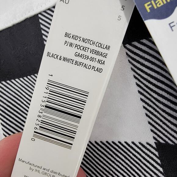 NEW Rae Dunn Family Pajamas Plaid Button Down Believe Pajama TOP ONLY Size 5 - Picture 5 of 6